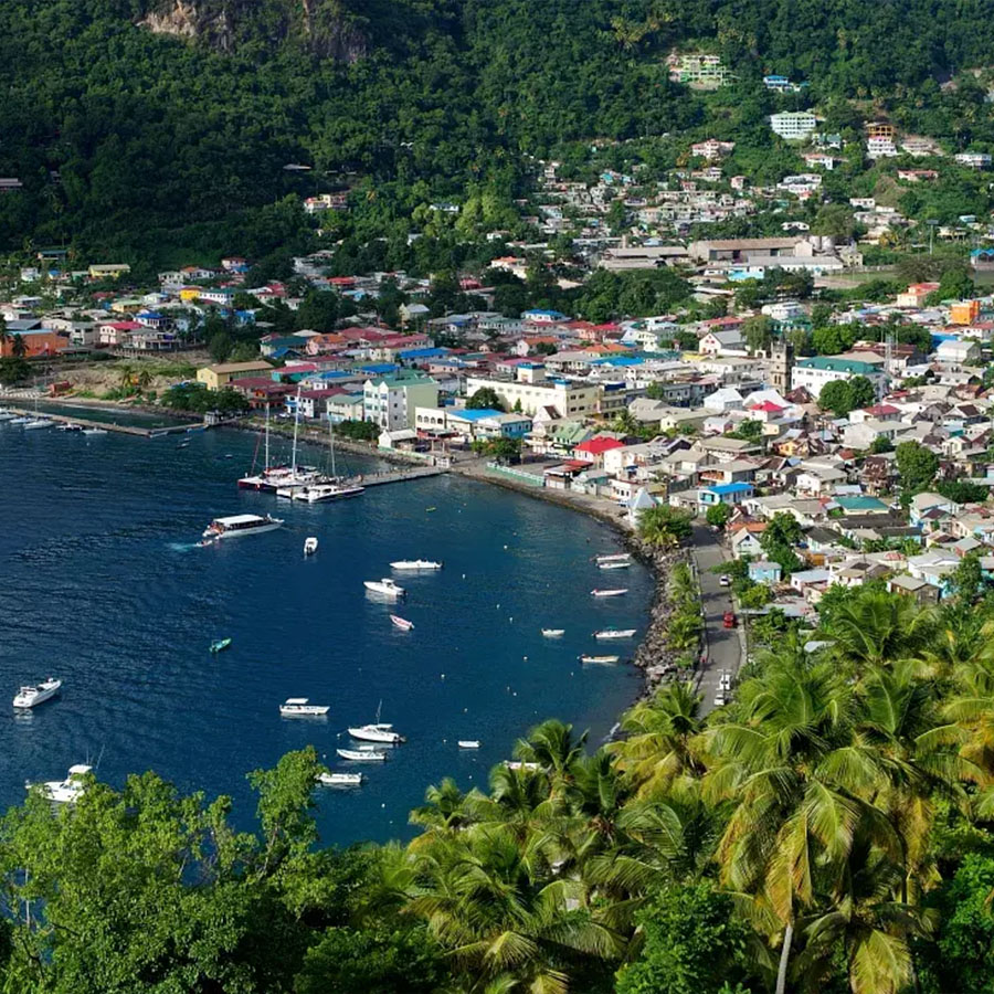 Aerial view of Saint Lucia City